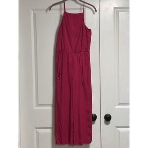 Ted‎ Baker, Melnie Jumpsuit Drawstring Waist Cropped Wide Leg, Size US 0, Pink